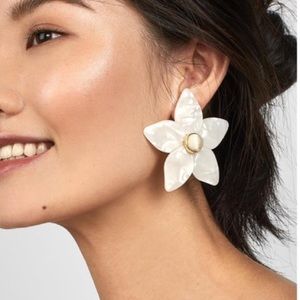 Baublebar Amariella White Marble Flower Stud